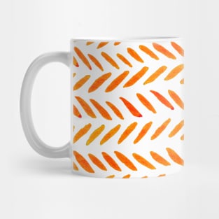 Watercolor knitting pattern - orange Mug